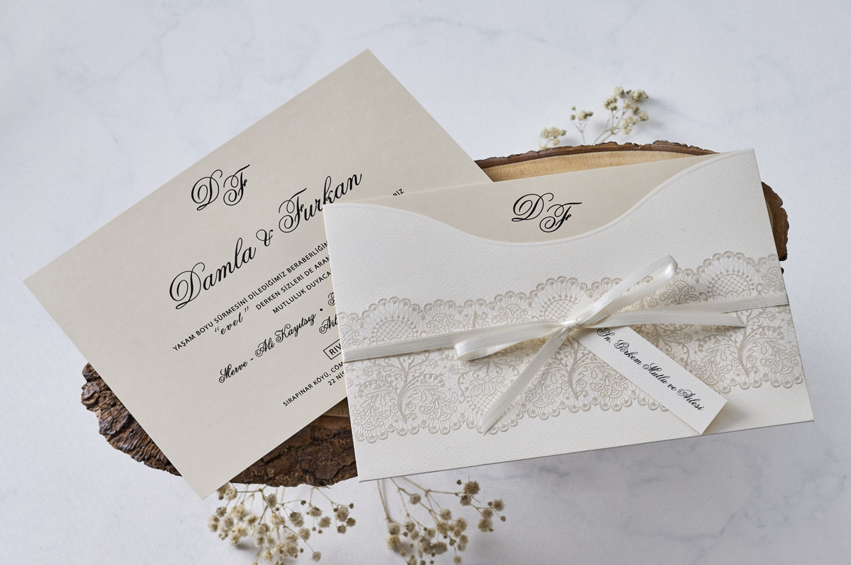 Klasik Düğün Davetiyeleri