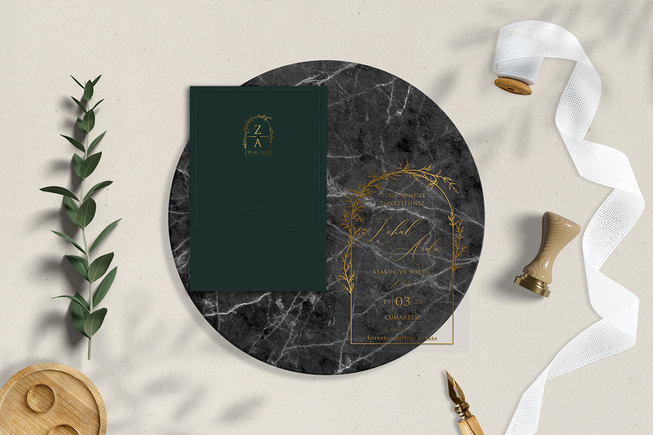 Doğal Dokunuşlu Şeffaf Davetiyeler