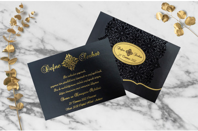 Bohem Stylish Düğün Davetiyesi BH301