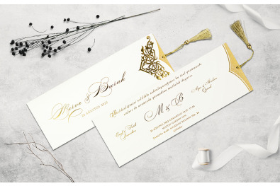 Bohem Stylish Düğün Davetiyesi BH269