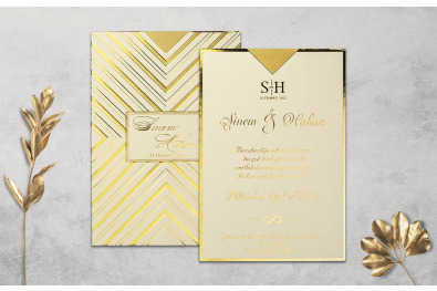 Bohem Stylish Düğün Davetiyesi BH239