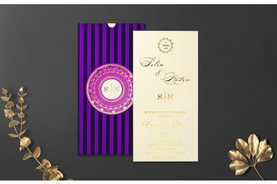 Bohem Stylish Düğün Davetiyesi BH283