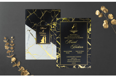 Bohem Stylish Düğün Davetiyesi BH263