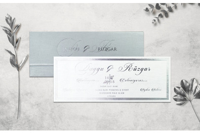 Bohem Stylish Düğün Davetiyesi BH265