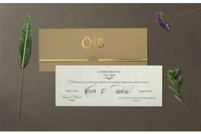 Bohem Stylish Düğün Davetiyesi BH298