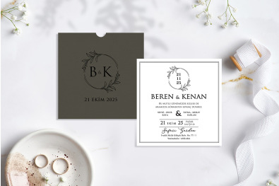 Bohem Eko Düğün Davetiyesi BH173