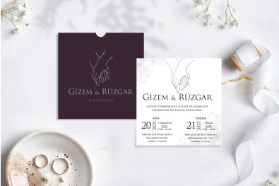 Bohem Eko Düğün Davetiyesi BH184