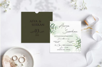 Bohem Eko Düğün Davetiyesi BH222