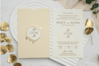 Bohem Eko Düğün Davetiyesi BH06