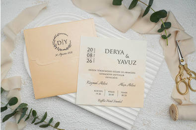 Bohem Eko Düğün Davetiyesi BH84