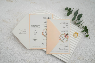 Bohem Eko Düğün Davetiyesi BH123